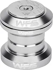NV.37 1-1/8 inch CNC Threadless MTB Road Headset with Top Cap, Silver, HS01ZQSIL