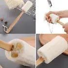 2025 Hot New - Natural Loofah Scrubber Long Wood Handle Exfoliating Back Brush
