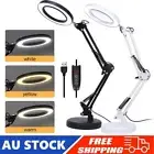 10X Magnifying Glass Desk Light Magnifier LED Lamp Reading Lamp With Base