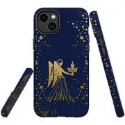 For iPhone 14 Plus Case Tough Protective Cover, Virgo Drawing
