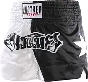 CAMBOS Muay Thai Shorts, MMA Cross Training Boxing Shorts Trunks Fight Wear with Drawstring, Men Women Workout Clothing Gear(White,Large)
