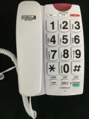 Help Corded Phone Amplified Hearing Impaired White With 10 One Touch Dialing