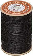iplusmile 1pc Round Waxed Thread for Hand Stitching Sewing Wax Thread for Leather Crafts for DIY Projects and Bookbinding Dark Coffee