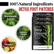Detox Foot Patches Natural Cleansing Foot Pads Toxin Removal Spa Sleep Sticky AU