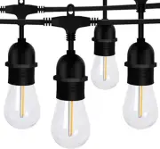 Outdoor String Lights 100FT Dimmable Edison Shatterproof Bulbs Commercial Grade