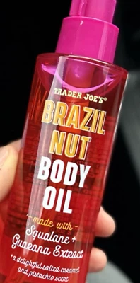 Trader Joe’s Brazil Nut Body Oil 4 fl oz 130 ml Squalane Guarana Extract NEW