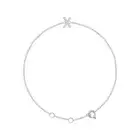 14k White Gold .04 CTW Natural Diamond Initial X 6-7" Bracelet Gift for Mother