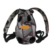 ANYWAGS Pet Carrier Linear Triangular Pattern XL Denim Breathable Travel Backpack for Large XL Pets with Pockets for Carrying Supplies