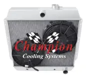 RC Champion 3 Row Radiator,10" Fans for 1949 - 1954 Chevrolet Cars V8 Conversion (for: Chevrolet)