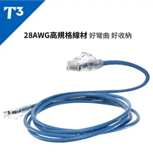 【美國T3】網路線 10M 28AWG 極細超高速 CAT6A U/UTP(網路線網路線 CAT6 UTP)