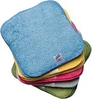 Cheeky Wipes - 25 Washable Rainbow Cotton Terry Cloth Wipes, 15x15cm Reusable Towelling Wipes, Extra Soft & Perfect for Cleansing Baby's Hands and Face | Eco Friendly