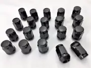 24x BLACK STEEL M12x1.5 Acorn WHEEL NUTS Suit Toyota,holden,honda,kia,hyuandai
