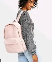 NWT New Roxy Feelin Good Corduroy Backpack Lilac Chiffon Pink