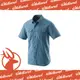 【Wildland 荒野 男 排汗抗UV短袖襯衫《中藍》】W1206-77/透氣排汗/UPF30+/防曬襯衫//悠遊山水