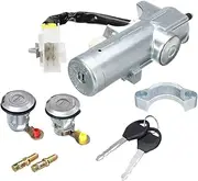 Car Ignition Switch Left Right Door Lock Set with 2 Keys Compatible for Nissan Navara D22 1997 1998-2003 2004 2005 2006 K9810-2S806