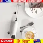 Electric Milk Frother Handheld Egg Beater Gift for Coffee Lover (Black)