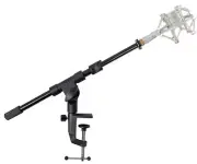 Samson MBA18 18" Microphone Boom Arm Studio Podcast Mic Stand+Silver Shockmount