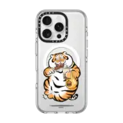 iPhone 16 Pro Clear Case MagSafe Compatible Fat And Happy by Bu2ma
