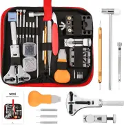 151-Piece Watch Repair Kit: Case Opener, Strap Punch, Spring Bar Tool & More