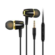3 Pcs Wired Earphone Earbuds Stereo Sound Metal Bass Headset With Mic For Smart Phone