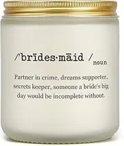 Bridesmaid Gifts, Maid of Honor Gift from Bride, Bridesmaids Proposal Gifts for Wedding Bridal Party Bachelorette, Funny Bridesmaid Candle Matron of Honor Friend Sister Women, Lavender Scented Candle