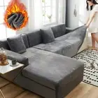 Velvet Sofa Covers Elastic Couch Slipcover Chaise Longue Corner L Shaped Cover
