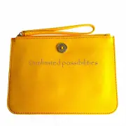 New OROTON Melanie Large Zip Pouch Yellow with Tags