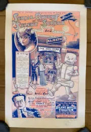 Kim Deitch Signed 17x26 Serial Queens of the Silver Screen Print LE AUTOGRAPHED