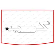 1 piece of Redback Brand Muffler Bolt-On for Honda Accord 1991-1994