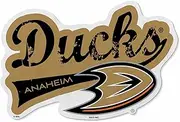 Rico Industries NHL Anaheim Ducks Distressed Shape Cut Pennant - Home and Living Room Décor - Soft Felt EZ to Hang