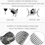 1Pc Gentelman Barber Styling Metal Comb Tools Stainless Steel Men Beard CoJ4