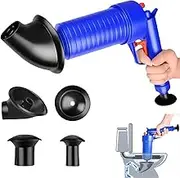 XWLKCYMX Toilet Plunger Drain Clog Remover, with 4 Sized Suckers, High Pressure Air Drainage Plunger, Suitable for Toilet, Floor Drain, Sink, Bathtub Sink Clogging