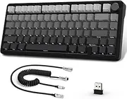 AJAZZ x Attack Shark X85 Mechanical Keyboard, 75% Wireless Gaming Keyboard with Button, 5-Layer Padding, Side Printed PBT Keycap, BT5.1/2.4GHz/USB-C, Hot-Swap Linear Switch, RGB, for PC, Mac