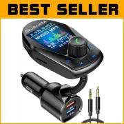 Multi-Functions Car Bluetooth Adapter with Smart Charging & Hands-Free Calls