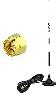 Eightwood 10DBi Omni Directional High Gain 4G SMA Male 3 Metre Cable Compatible with 4G LTE Wireless Mobile Router Hub
