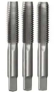 Bordo 27 x 3mm Metric Coarse Chrome Alloy Hand Tap Set, 3 Pieces