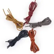 Round Waxed Solid Color Army Boots Shoelaces Cotton Wax Diameter 2-2.5mm