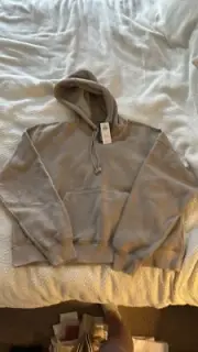 NEW Abercrombie & Fitch ESSENTIAL POPOVER Hoodie Small Light Brown ~NWT~