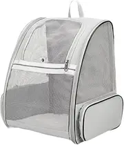 STARTIST Pet Carrier Backpack Pet Backpack Transport Bag Fully Ventilated Mesh Foldable Cat Dog Carrier Backpack for Traveling Camping, Gray