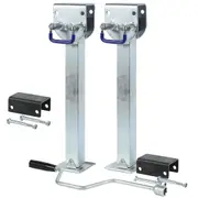 2pcs Heavy Duty Jack Stand 60-104cm Height Adjustable Leg Support 3.6 T Stabilizer with Drive Nut 19mm for Caravan Canopy Trailer