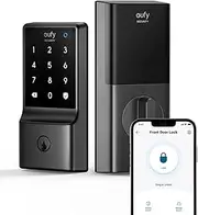 [eufy Security] C210(E110) Smart Lock, 5-in-1 Keyless Entry Door Built-in WiFi Deadbolt, No Bridge Required, Easy Installation, Touchscreen Keypad, App Remote Control, BHMA Cert. Black (T8502)