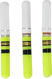 FLEXMAN 3Pcs Fishing Glow Sticks, High Brightness Cylindrical Plastic Mini Glow Sticks, Night Fishing Lights, LED Fishing Pole Night Lights for Night Fishing