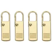 Zipper Pull Replacement, 4 Pcs Zipper Handle Mend Fixer Repair, Gold Tone