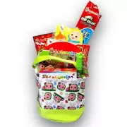 Kids Easter Basket Cocomelon Toys & Activity Bundle with Custom Tote Bag
