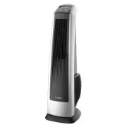 Lasko Tower Fan Gray High Velocity Remote Control Auto Shut-Off Timer 3-Speed