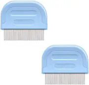 Flea Comb,2 Pieces Cat Comb with Handle Flea control Grooming Comb Stain Combs for Long Hair Dogs and Cats, Effectively expel Flea, Tick, Bugs and Dirt on your Pets