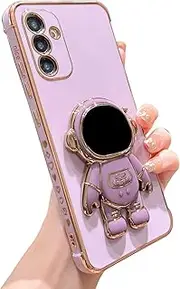 [ELEPIK] for Samsung Galaxy A53 Case with Stand for Women, Cute Luxury Astronaut Design, Full Camera Protection, Soft TPU, Shockproof Slim Protective Case (Purple)
