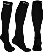 Physix Gear Stamina Graduated Compression Socks 20-30mmHg for Men & Women
