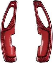 for Lexus, 2016 2017 2018 2019 2020 2021 RX300 LX570 GS450h F Sport Carbon Fiber Car Steering Wheel Paddle Shifter Extend Sticker Steering Wheel Paddle Shifter(Red)
