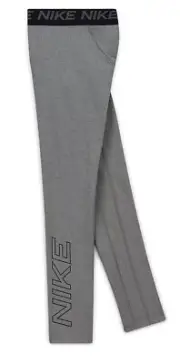 Nike Big Kids' (Boys') Graphic Training Tights Carbon Heather/Black Large NWT